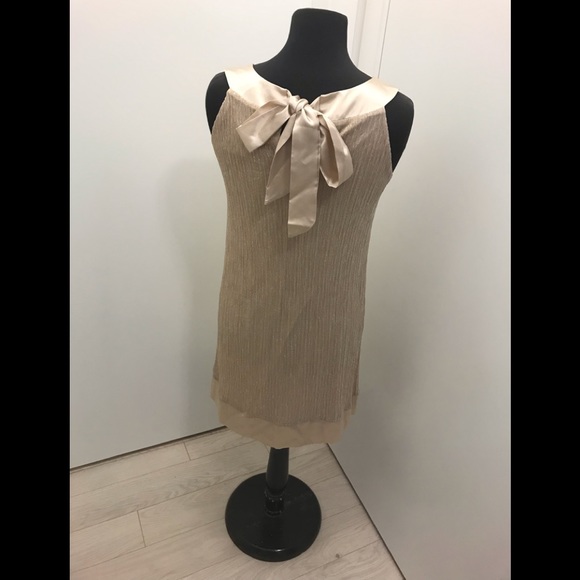 ❤️Golden sleeveless dress S - Picture 2 of 2